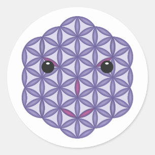 Sacred face - Arcturian, 01 Pr. Classic Round Sticker