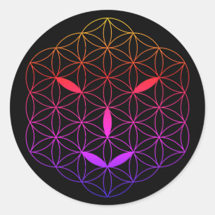 Sacred face - Arcturian 02, CF-Tr. Classic Round Sticker