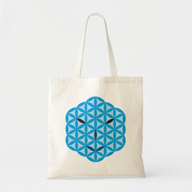 Sacred face - Arcturian, Blue. Tote Bag (Front)