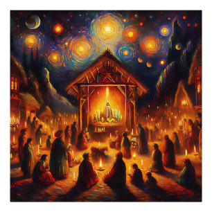 Sacred Fire Beneath the Starry Night Photo Print