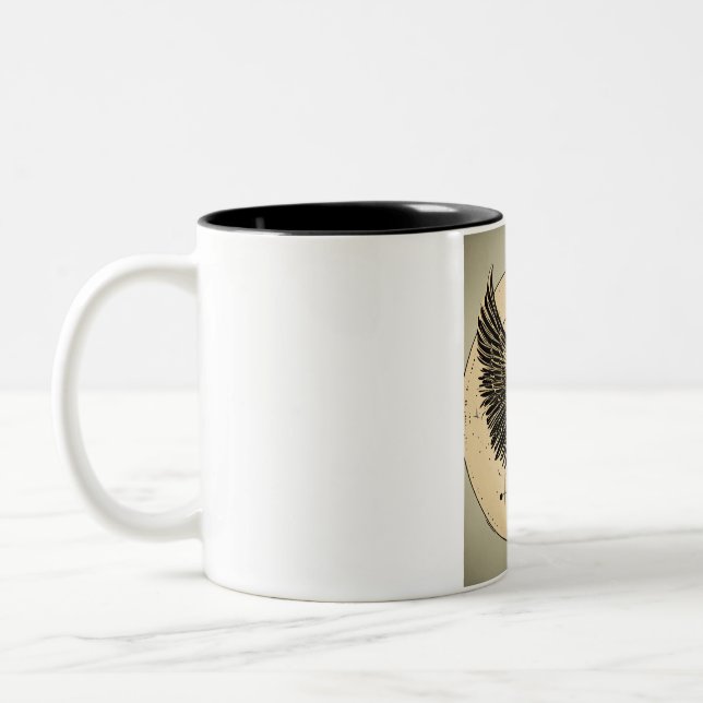 "Sacred Flight" Two-Tone Coffee Mug (Left)
