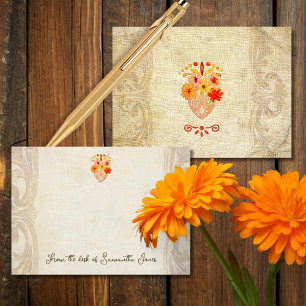 Sacred Floral Heart Mexican Baroque Muse Card
