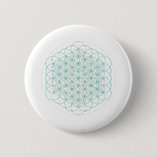 Sacred Flowers 6 Cm Round Badge
