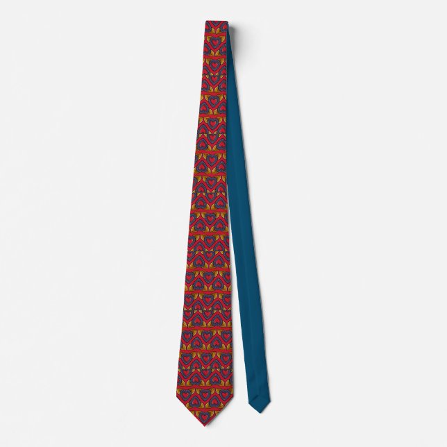 Sacred Flying Hearts - Mexican inspired design Tie (Front)