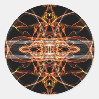 Sacred_Geo_Fractal_5 Classic Round Sticker