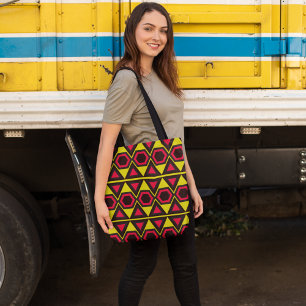 Sacred geo pattern tote bag