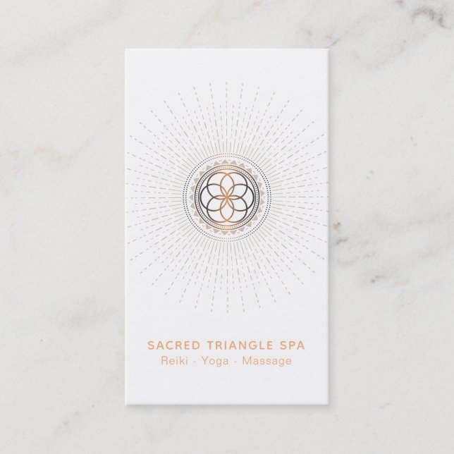 *~* Sacred Geometry Alchemy Mandala Shaman Business Card (Front)