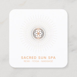 *~* Sacred Geometry . Alchemy Mandala Shaman Square Business Card