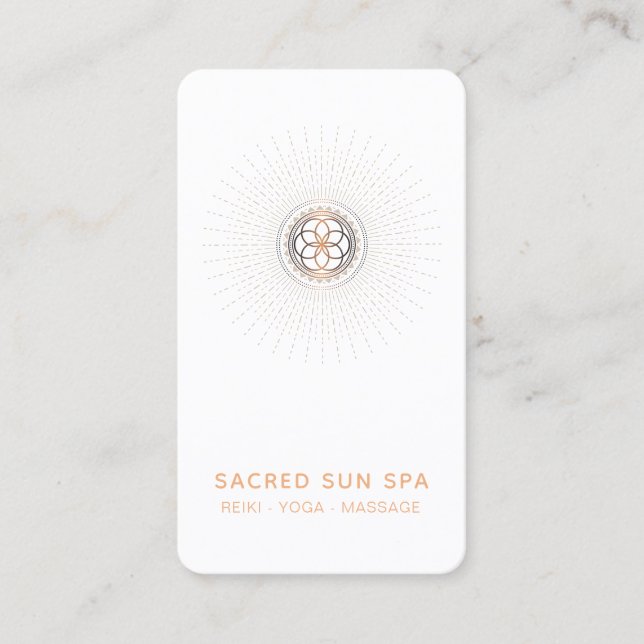 *~* Sacred Geometry Alchemy Shaman Mandala Business Card (Front)