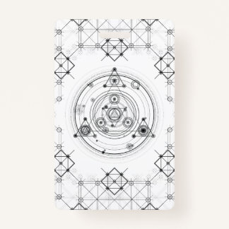 Sacred geometry and geometric alchemy design ID badge