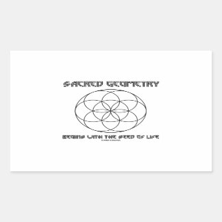 Sacred Geometry Begins With The Seed Of Life Rectangular Sticker