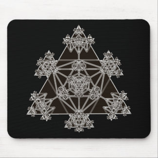 Sacred Geometry: Black Triangles: Mousepad