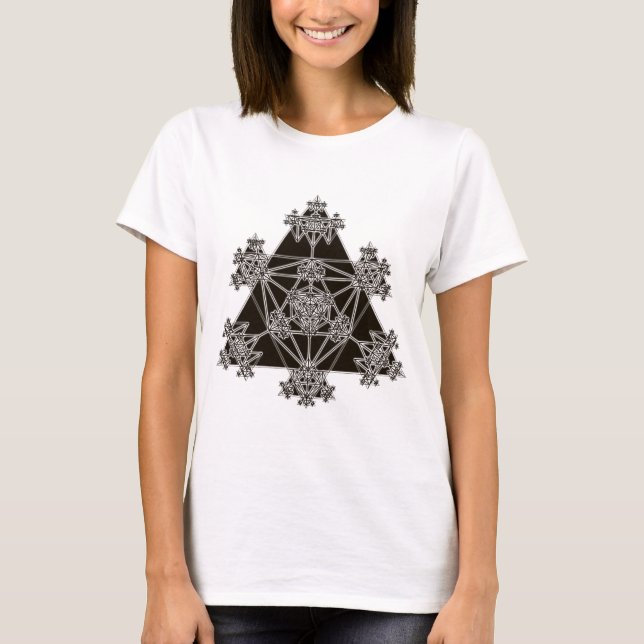 Sacred Geometry: Black Triangles: T-Shirt (Front)