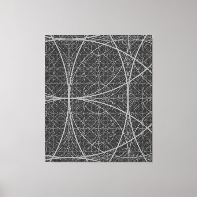 Sacred Geometry Circles Flower of Life Canvas Print (Front)