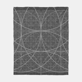 Sacred Geometry Circles Flower of Life Fleece Blanket