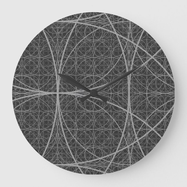 Sacred Geometry Circles Flower of Life Large Clock (Front)