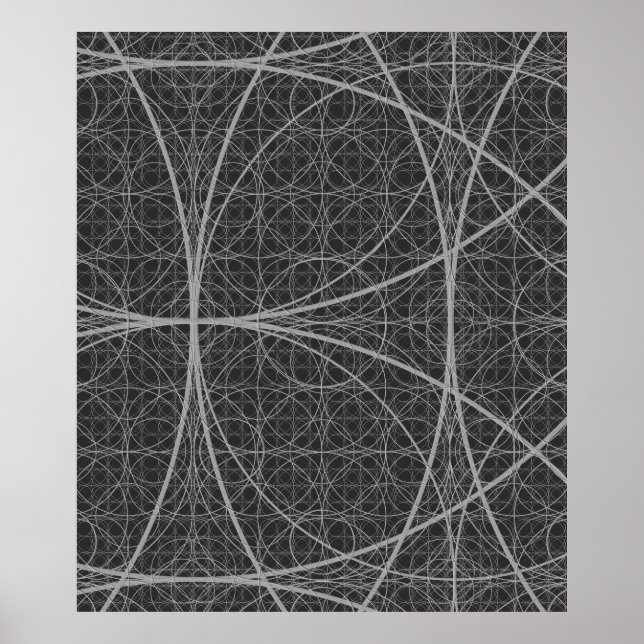Sacred Geometry Circles Flower of Life Poster (Front)