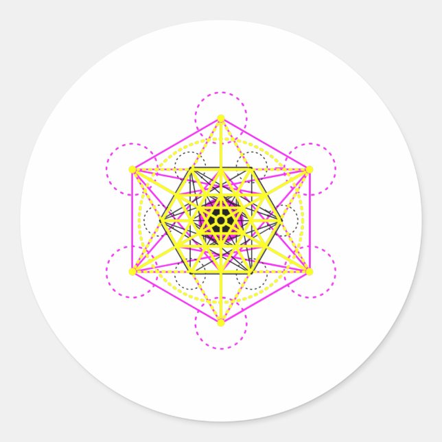 Sacred Geometry Classic Round Sticker (Front)