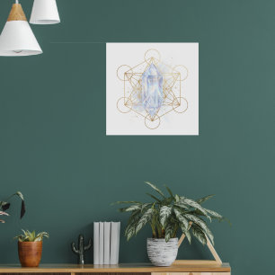 Sacred Geometry Crystal Art Print Spiritual Wall