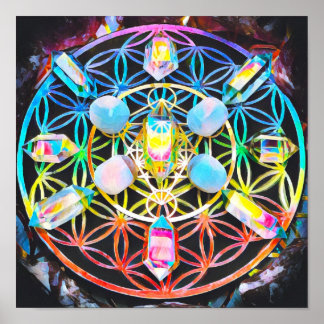 Sacred Geometry Crystal Poster
