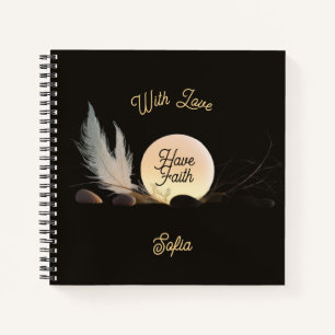 Sacred Geometry & Divine Glow Square Luxury Notebook