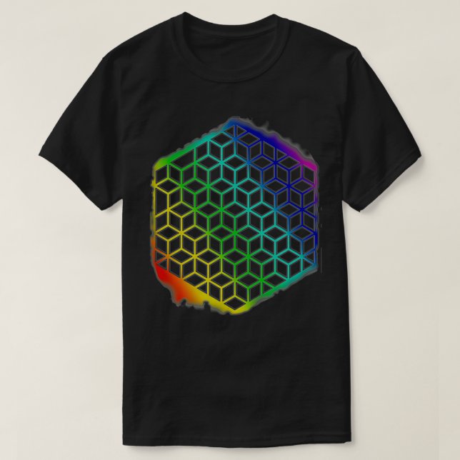 Sacred Geometry flower of life Cubes Mandala Patte T-Shirt (Design Front)