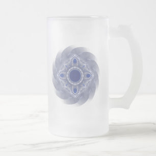Sacred Geometry Frosted Glass Beer Mug