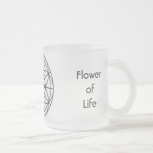 Sacred Geometry Frosted Glass Mug