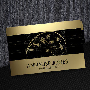 Sacred Geometry  - Golden Spiral Branch  Business Card