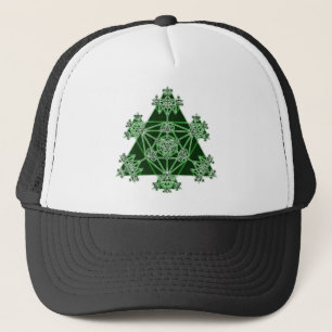 Sacred Geometry: Green Triangles: Trucker Hat