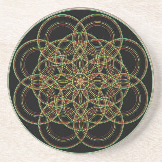 Sacred Geometry -Hand Drawn Coaster