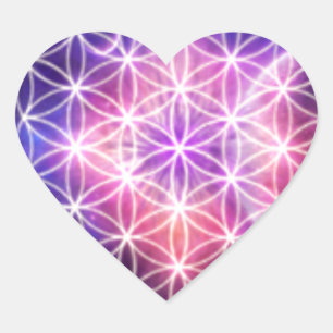 sacred geometry heart sticker