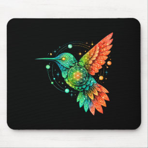 Sacred Geometry Hummingbird Mystic Celestial Desig Mouse Mat