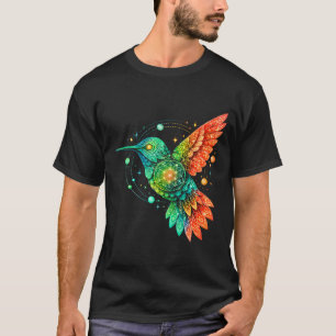Sacred Geometry Hummingbird Mystic Celestial Desig T-Shirt