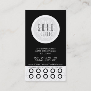 sacred geometry loyalty stamp card