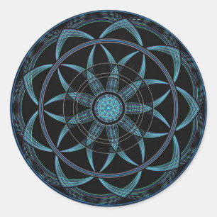 Sacred Geometry Mandala - Bliss Classic Round Sticker