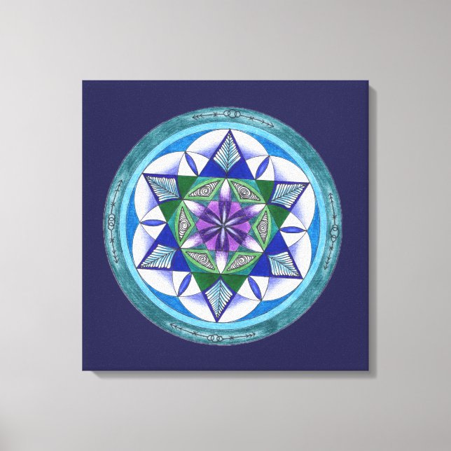 Sacred Geometry Mandala Canvas Print (Front)