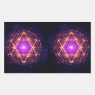 Sacred Geometry Mandala – Light Within the Cosmos Rectangular Sticker