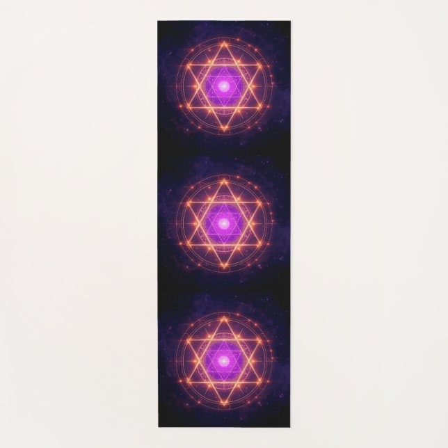 Sacred Geometry Mandala – Light Within the Cosmos Yoga Mat (Front)