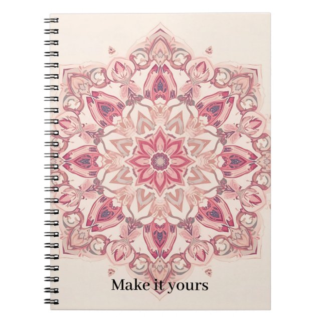Sacred Geometry Mandala Phone Case – Personalised  Notebook (Front)