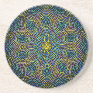 Sacred Geometry Mandala: Sincerity - Hand Drawn Coaster