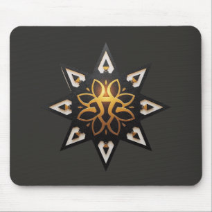 🌟Sacred Geometry Mandala – Timeless Golden Star Mouse Mat