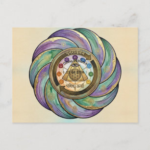 Sacred Geometry Manifestation Symbol Postcard