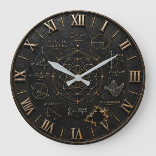 Sacred Geometry Math Large Clock