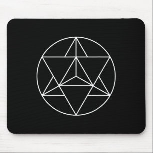 Sacred Geometry Merka Symbol Yoga Meditation Mouse Mat