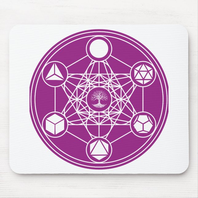 sacred geometry Metatrons Cube  Abstract Energy  Mouse Mat (Front)