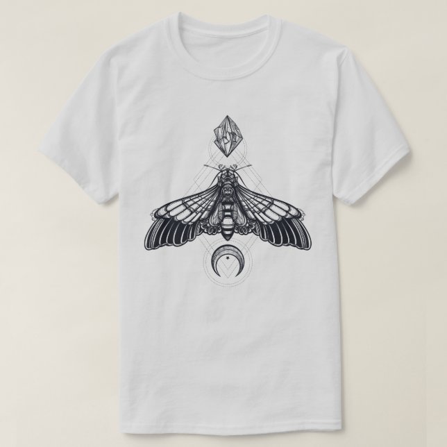Sacred Geometry Moth T-Shirt (Design Front)