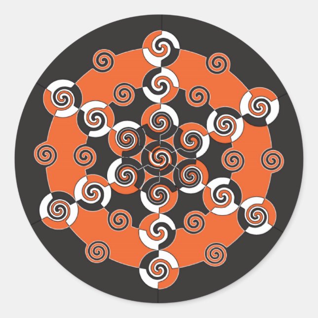 Sacred Geometry of Halloween Classic Round Sticker (Front)