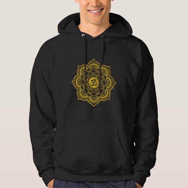 Sacred Geometry Ohm Fitted Hoodie (Front)