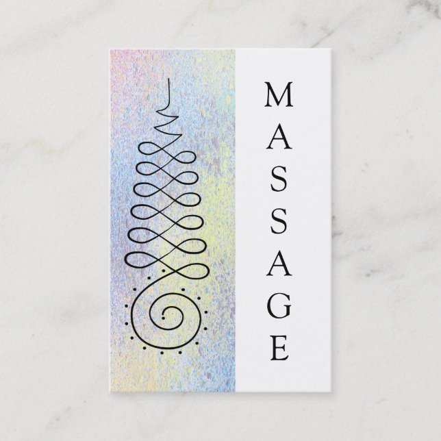 *~* Sacred Geometry Pastel Massage  Nirvana Business Card (Front)